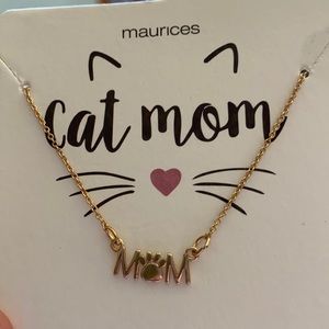 BRAND NEW cat mom necklace